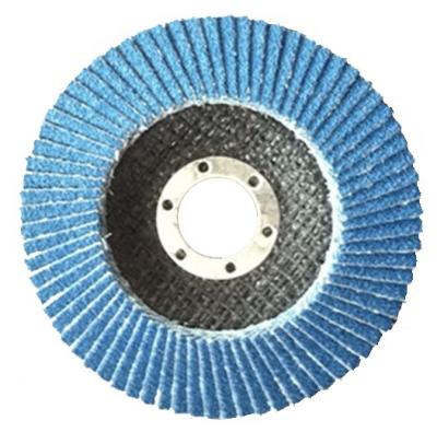 China Blue Zirconia 100mm 115mm Polishing Aluminum Fin Disc Brushed Abrasive Disc Made In China for sale