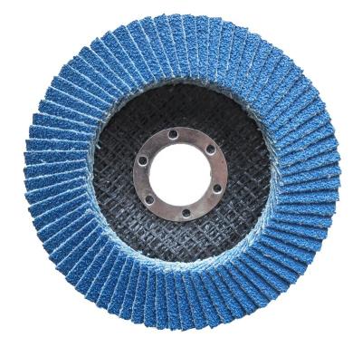 China Polishing Brushed Blue Abrasive Disc Resin Zirconia Fin Disc for sale