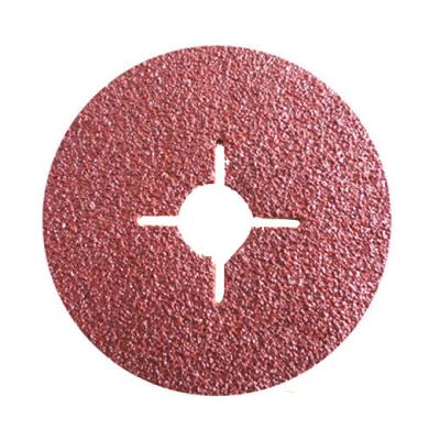 China Red Aluminum Oxide Sandpaper Polishing Disc Brushed Disc Fiber Abrasive Discs for sale