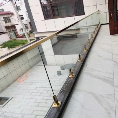 China Modern Inexpensive Stair Railing Stainless Steel Handrail Glass Railing Glass for sale