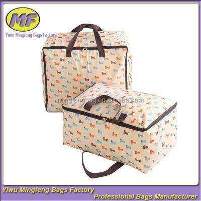 China Polyester Folding Durable Cheap Storage Bags Wholesale Comforter Carrier Bag for sale