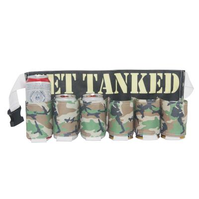 China New Arrival Military Green Custom Waist Bag Folding 6 Beer Bag Portable Belt Bag for sale