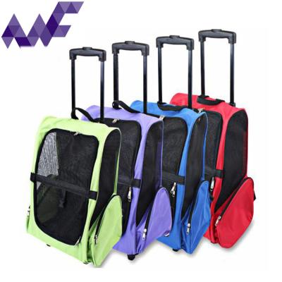 China Sustainable Portable Pet Stroller Rolling Travel Backpack Push for sale