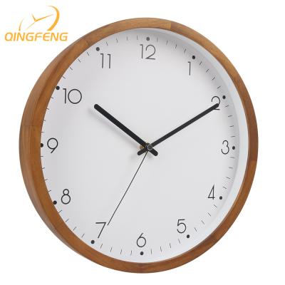 China FOLDER Frame Special Wood Modern Hospital Office Decorative Wall Clock With Simple Elegant Design for sale