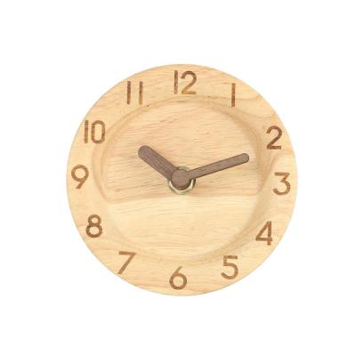 China Antique Style Antique Round Modern Wooden Table Clocks Cheap Table Watch Clocks for sale