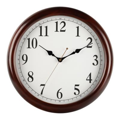 China Europe classic living room kitchen decoration home wood frame retro traditional antique wall clock for sale