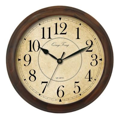 China Wholesale Old Style Antique Design Wall Clock Watch Wooden Clocks for sale