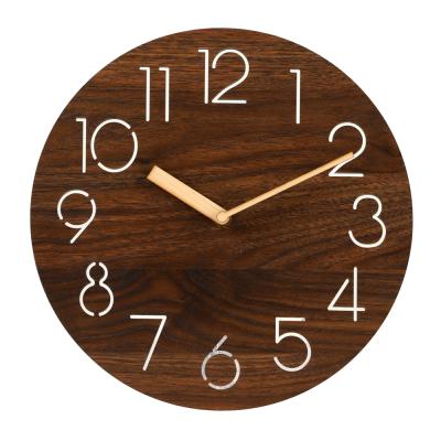 China Writs FILE factory home decorative simple cheap price mdf wooden wall clock for sale