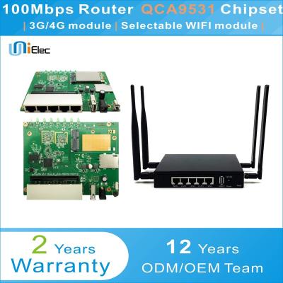 China Custom SOHO Qualcomm QCA9531 2.4G Router Firewall OpenWRT QSDK MT7612 Chipset WIFI PCBA ODM OEM Sim Card Board for sale