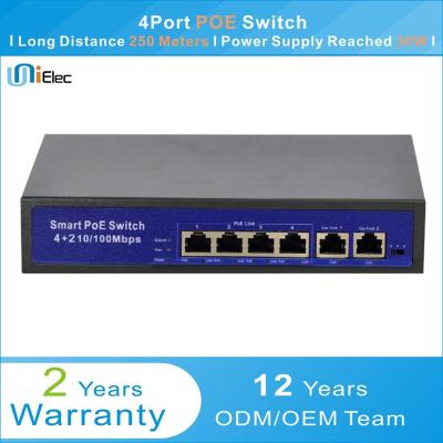 China Port POE RTL8309N 4 POE Ethernet Network Switch with OEM Custom ODM 100Mbps PCBA Long Distance 250 Meters for sale