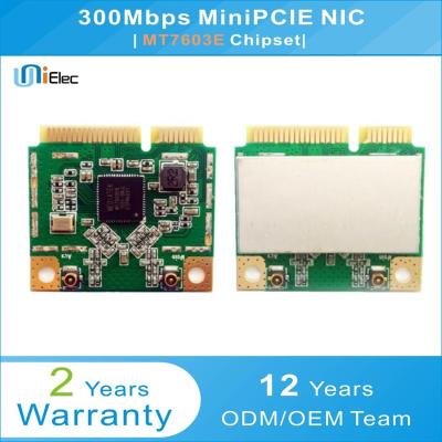 China MTK MT7603 2x2 19dbm 802.11b/g/n 300Mbps MiniPCIE NIC PCBA ODM OEM WiFi MT7603E Custom Board U7603E-H1 for sale