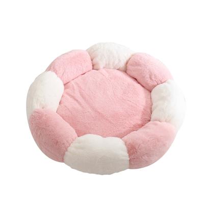 China Viable Manufacturer Wholesale Fluffy Luxury Pet Bed Plush Small Felt Soothing Plush Beds for sale