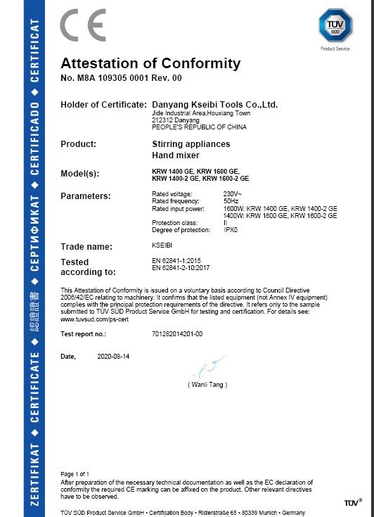 CE - Danyang Kseibi Tools Co., Ltd.