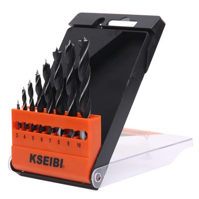 China 8 Pcs High Quality High Carbon Steel Woodworking Brad Point Drill Bits For Drilling KSEIBI for sale