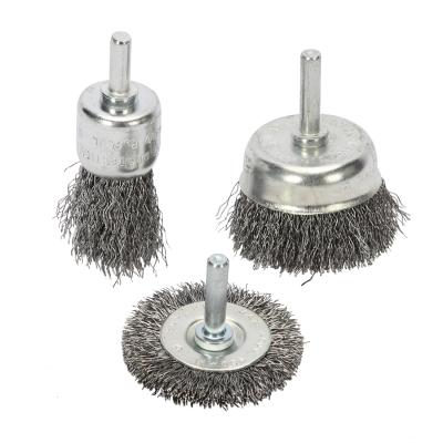 China Crimped by wheel brass steel wire of the KSEIBI household tool kit reading brush the polishing polishing reading brush for sale