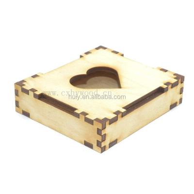 China Handmade Custom Keepsake Heart Shape Gift Box Wood Carved Jewelry Box for sale