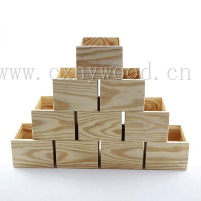 China Disposable Handmade Cheap Unfinished Wood Wooden Box Candy Gift Box for sale