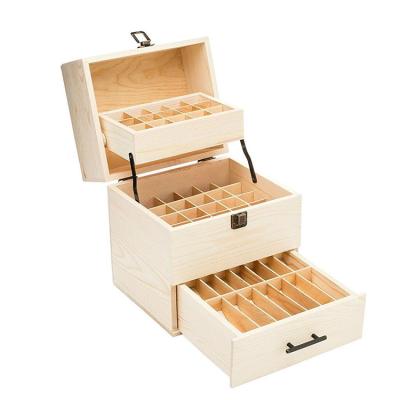 China China factory FSC wooden handmade 3 tier doTERRA essential oil bottles wooden box for sale