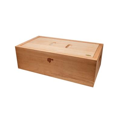 China Handmade household pine wood cigarette storage box custom cigar box for sale