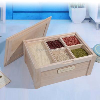 China Viable Customer Favorite Product Japan Rice Box Wooden Storage Container for sale