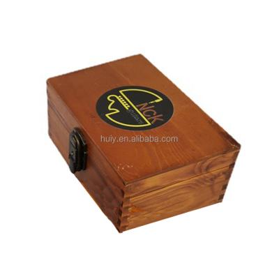 China China low price products handmade whiskey hinged gift box wooden box gift with paper and box for sale