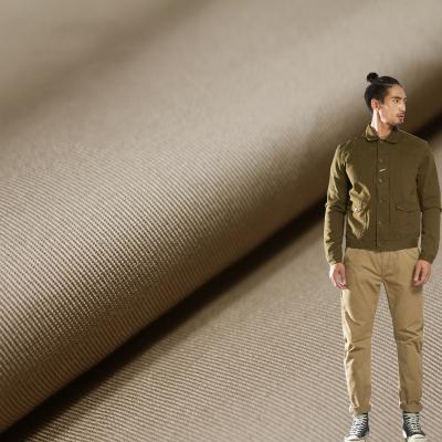 China Indelible anti-static actions no pilling 100% cotton khaki uniform fabric for sale