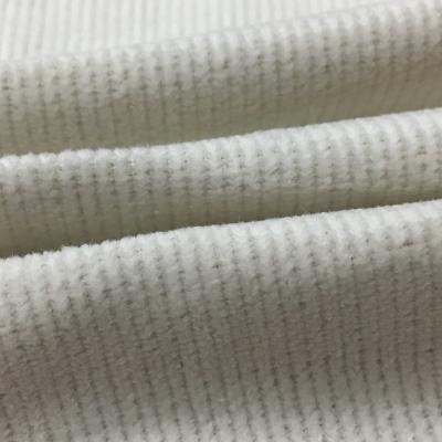 China Heavy Coat Material Raw White Cotton Stretch Corduroy Fabric 16w Anti-Static for sale