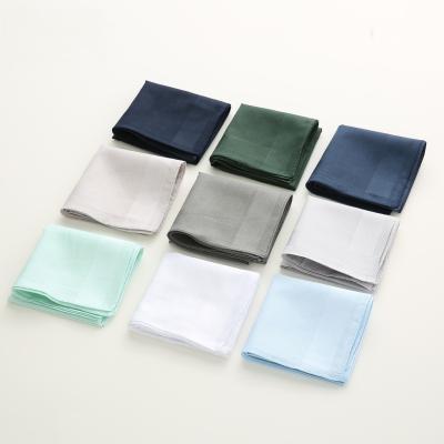 China Satin Stripe Perspiration Business Men's Satin Handkerchief Absorbent Cotton for sale