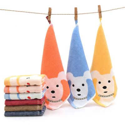 China Wholesale 30*30cm Kids Cartoon Cotton Child Safe Hand Towels for sale