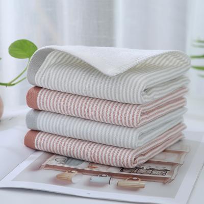 China Bamboo Hand Stripe Hand Towel Face Towel Bamboo Towels Child Safe Cloth Towel for sale