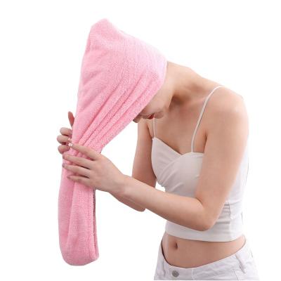 China Best 25X65CM 85g Hair Dryer Towel Turban Child Safe Towel For Long Hair for sale