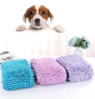 China Highly Absorbent QUICK DRY Dog Cat Pet Wipes Chenille Pet Quick Dry Bath Towel for sale