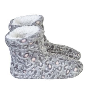 China Thermal Plush Fleece Soft Warm Floor Booties Booties Bead Floor Shoes Women Ladies Slipper Boots for sale