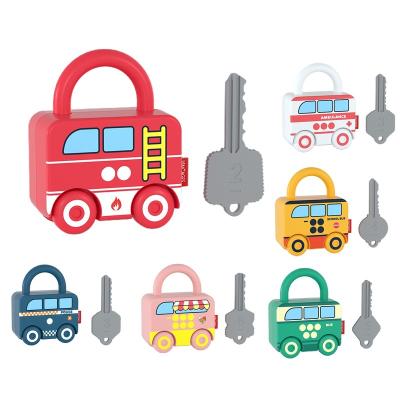 China ABS Set 3 Kids Learning Locks With Keys Numbers Matching And Counting Educational Montessori Toys For Boys And Girls for sale