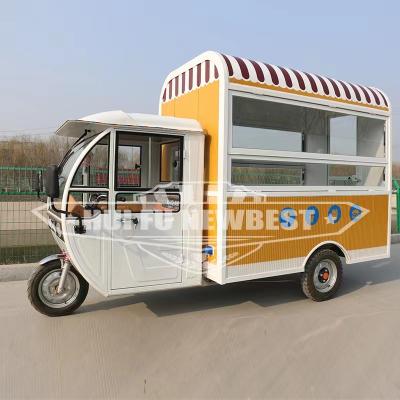 China Easy Operate Electric Three Wheel Hot Selling Mobile Snack Cart Breakfast Snack Tricycle Food Truck Trailer for sale