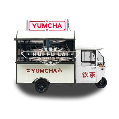 China Easy Operate 3 Wheel Electric Food Cart Street Food Vending Cart Tricycle Selling Snacks for sale