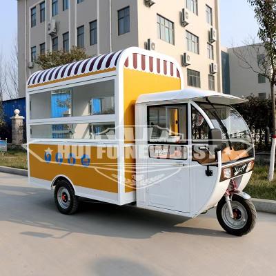 China Easy operate street ice cream tricycle food truck Europe mobile tricycle food cart for sale for sale