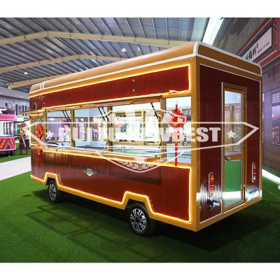 China Easy Operate Wholesale Price Fast Food Truck Mobile Food Cart Trailer Food Selling Van Catering Truck For Sale for sale