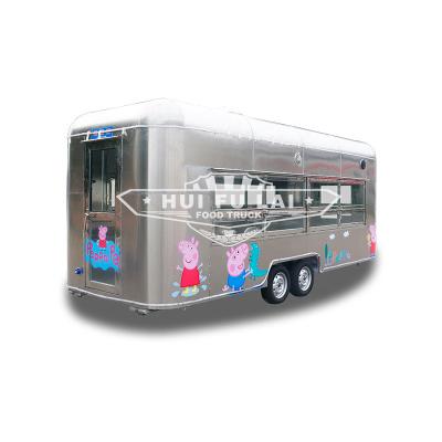 China Easy operate new design street catering truck car fast food trailer mobile food van vending for sale