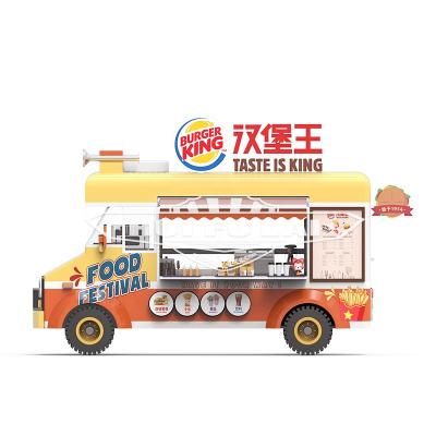 China Easy Operate 7.5ft Mobile Kitchen Ice Cream Car Coffee Food Truck Trailer Pizza Fast Food Truck for sale