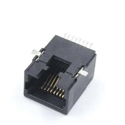 China 90 Degree Rj45 Plug 10 100 / Tab Down Rj45 Network Jack TM56S811EXX43 for sale