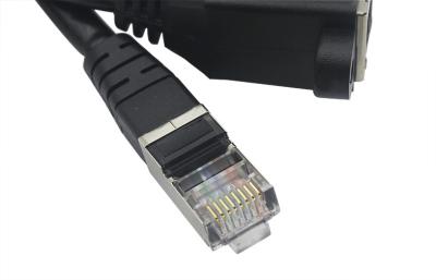 China Enchufe protegido Rj45 del cable de extensión de Ethernet Rj45 al zócalo femenino Rj45 en venta