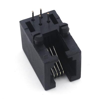 China Unshield RJ11 PCB Jack 4 Positions 4 Contacts / Rj11 Modular Plug TM53A211SXX1B for sale