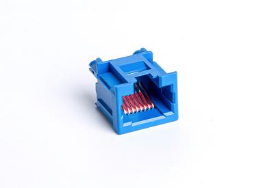 China Blue Pbt Ul94v-0 Fcc Part 8p8c Pcb Mount Rj45 Connector UnShield TM52T811SXX4Z for sale