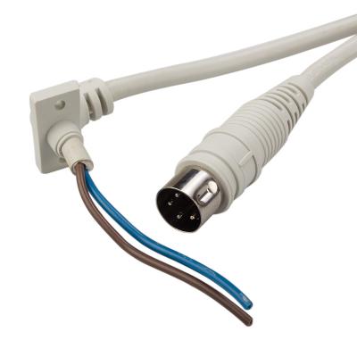 China RoHS Approved Male 4PIN To 2PIN DIN Connector Cable for sale