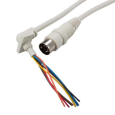 China 5PIN To 6PIN 180 Degree DIN Male Cable For Medical Equipment for sale