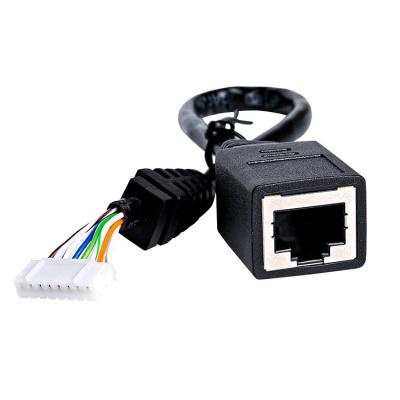 China Custom Black OD5.5mm RJ45 Extension Cable Female Connector Cable for sale