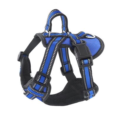 China Factory direct sales thoughtful new pet pull out chest and rear large dog chest and back adjustable thoughtful comfortable harness for sale