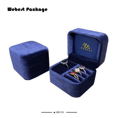 China Webest Eco-friendly Luxury Packaging Boxes Custom Logo Jewelry Velvet Jewelry Box Packaging Display Box For Multifunctional Jewelry for sale