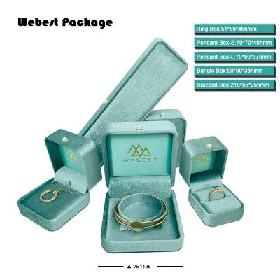 China Webest Jewelry Set Jewelry Ring Box Eco-friendly Custom High-end Custom Made Velvet Packaging Box for sale